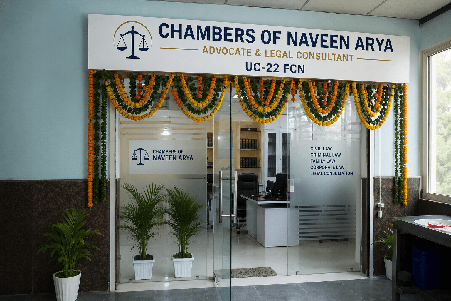 Chambers of Naveen Arya, Advocate & Legal Consultant — UC-22, FCN, New Delhi